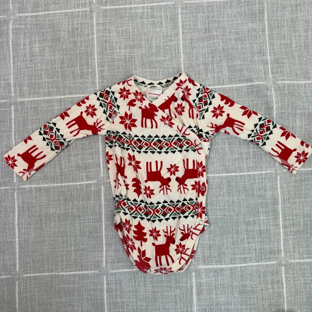 Hanna‎ Andersson Dear Deer 6-12 Months Long Sleeve Bodysuit